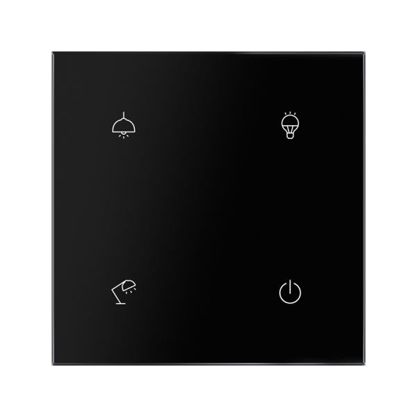 4-kanálový dotykový ovládač GSB3-40/SB, čierna, so symbolmi