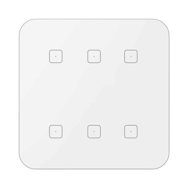 6-kanálový dotykový ovládač GSB3-260/W, biely