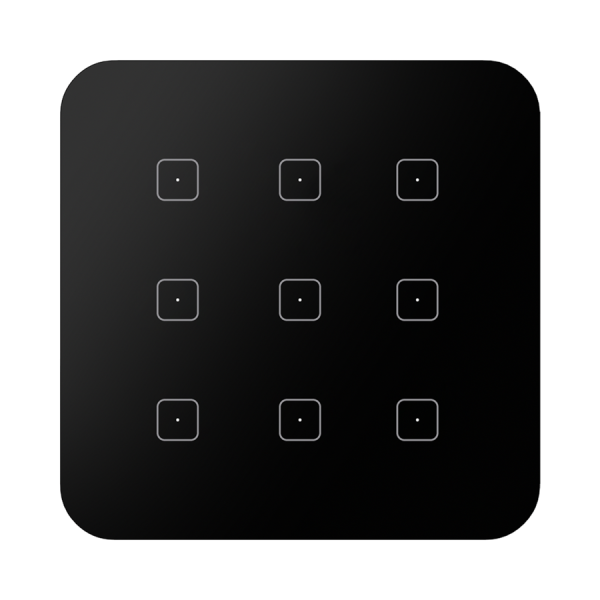 9-kanálový dotykový ovládač GSB3-290/B, čierny