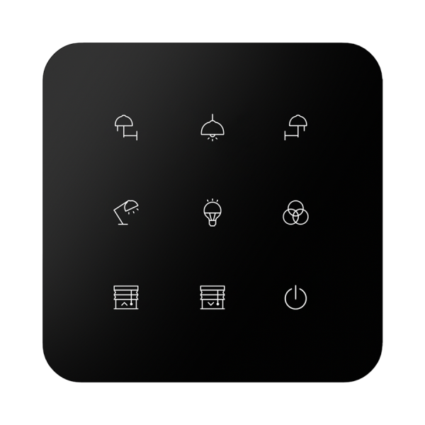 9-kanálový dotykový ovládač GSB3-290/SB, čierny