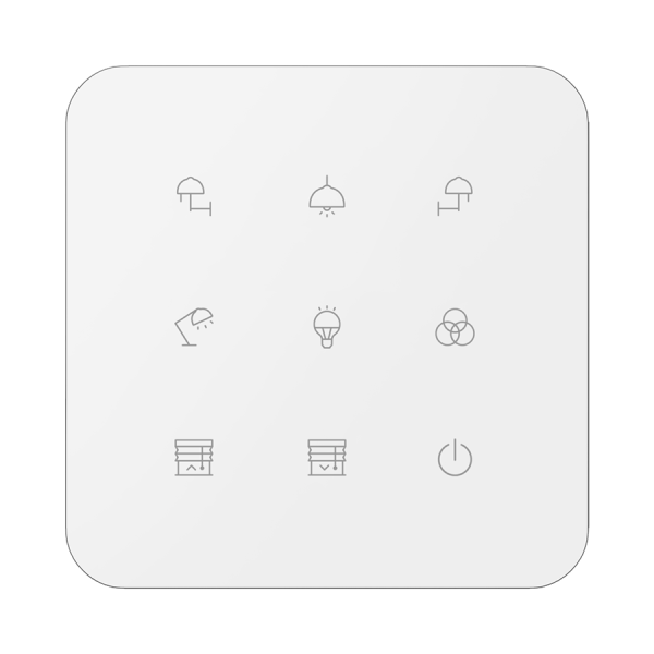 9-kanálový dotykový ovládač GSB3-290/SW, biely