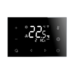 Sklenen� dotykov� termostat s rel� a USB nap�jan�m RFTC-6/B, �ierny