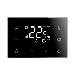 Sklenen� dotykov� multiz�nov� termostat s USB nap�jan�m RFTC-7/B, �ierny