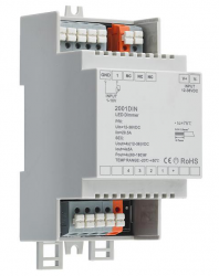 Predradnk na stmievanie LED EK-2002-DIN-SR, 4x 1-10V, 4x5A