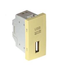 45383 SDU: USB zsuvka, typ A, 1-modul, zlat