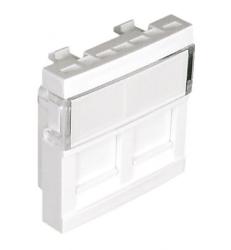 45971 SBR: Kryt pre 2 konektory RJ45, 2-moduly, biela