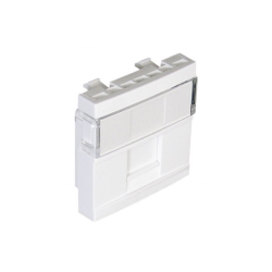 45976 SBM: Kryt pre 1 konektor RJ 45, 2-moduly, biela matn