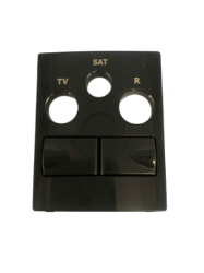 70773 TAT:Kryt zsuvky R-TV-SAT 2xRJ45 Cat6, antracit